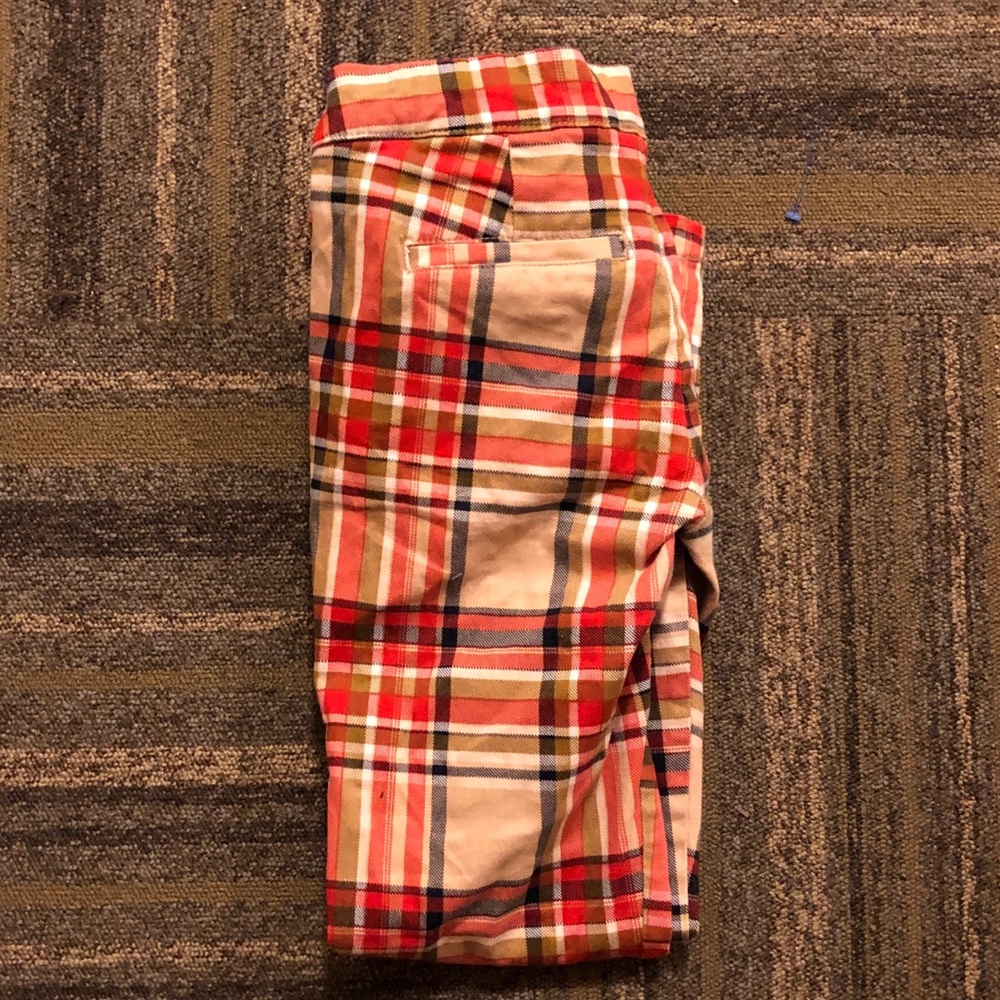 Forever 21 Small BeBop Red Srtiped Plaid Pants